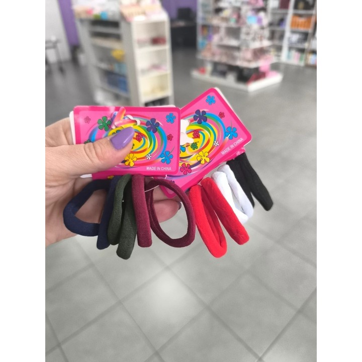 Set de 6 colitas para el pelo de colores