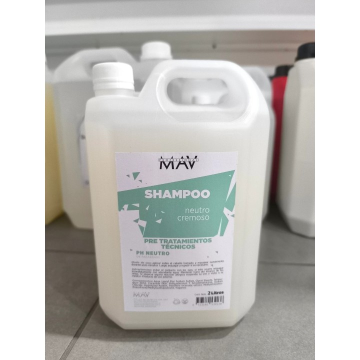 Shampoo neutro de 2 litros. Mav