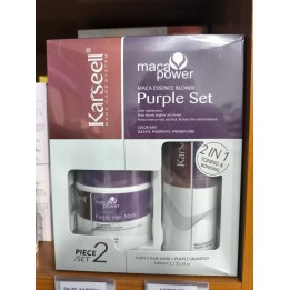 Kit matizador Karseell. Shampoo 500 ml y máscara 500 grs