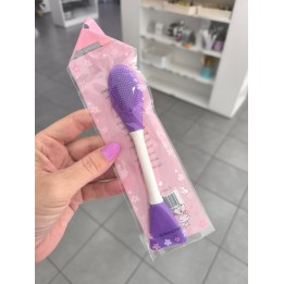 Brocha de silicona doble para facial