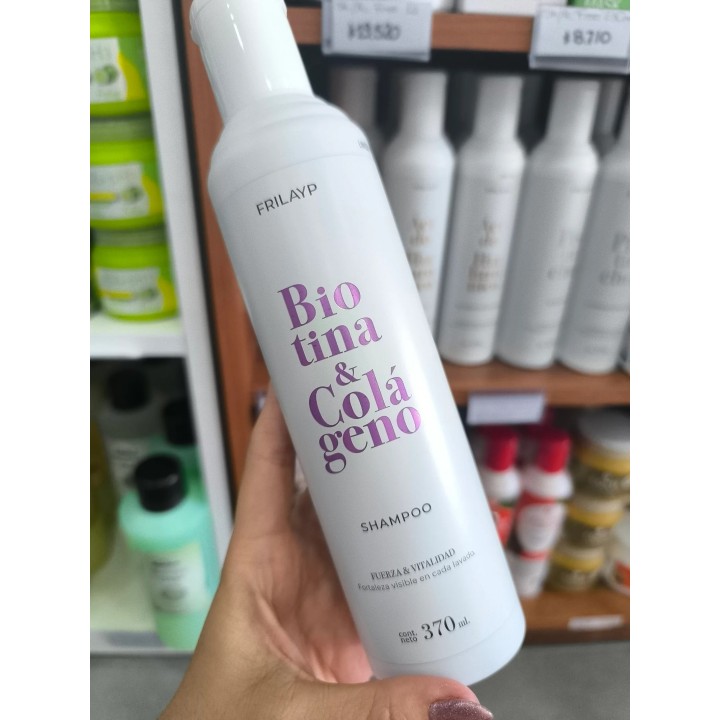 Shampoo Biotina y Colageno. Frilayp. 370 cc