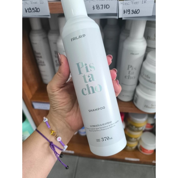 Shampoo Pistacho. Nutricion y suavidad. Frilayp. 370 ml