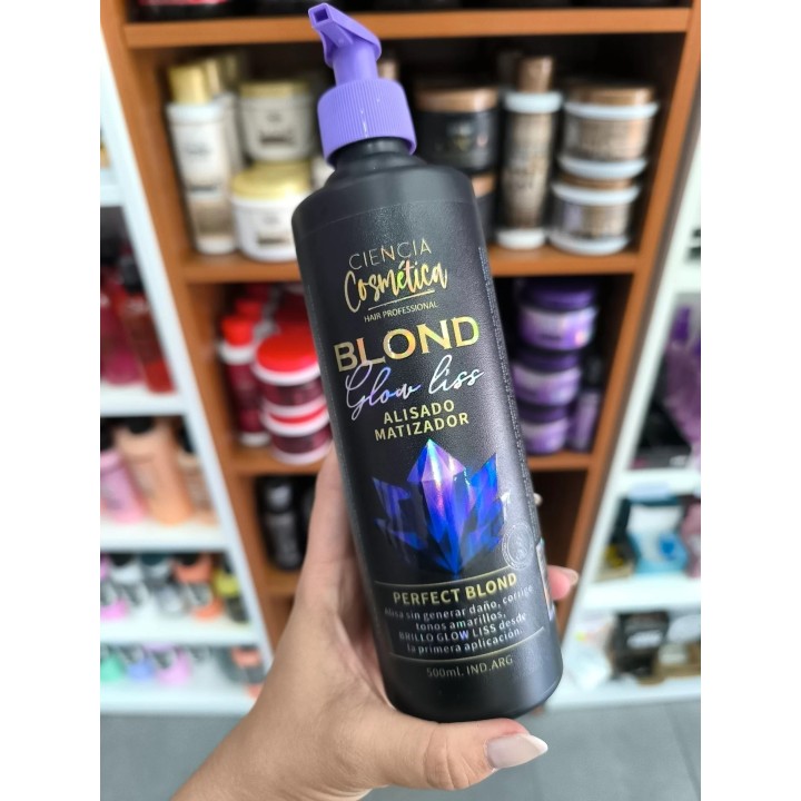 Alisado Matizador Blond Glow Liss. Ciencia Cosmetica. 500 ml