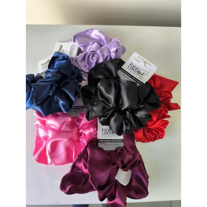 Colitas Scrunchies de raso x 2. EuroStill. 51872