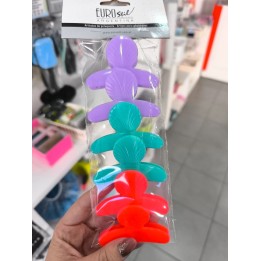 Bolsa 6 pinzas broches plastico chicos