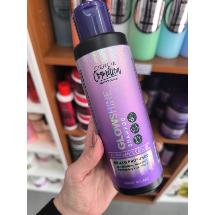 Shampoo Glow Shine. Estimulante capilar. Ciencia Cosmetica. 500ml