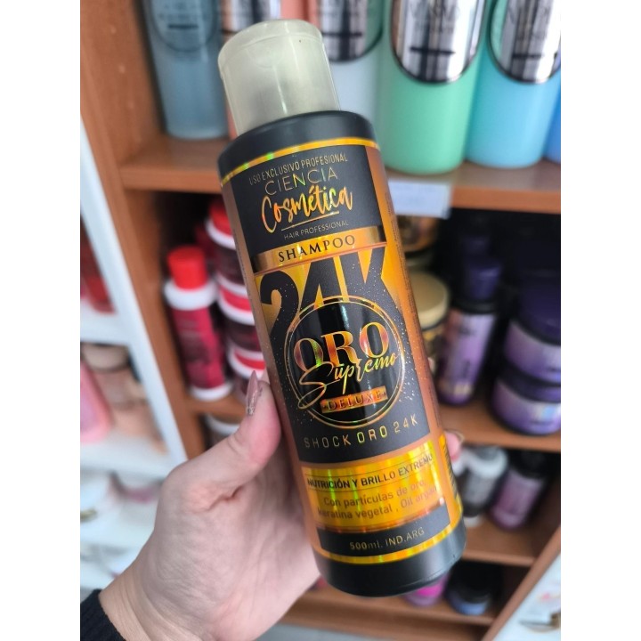 Shampoo Oro 24K. Ciencia Cosmetica. 500 ml
