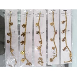 Pulsera con dijes acero dorado Rising