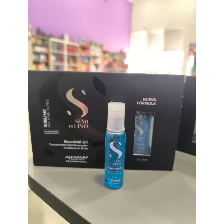Ampolla Semi de Lino. Alfaparf. Tratamiento acondicionador intensivo de brillo. 13ml