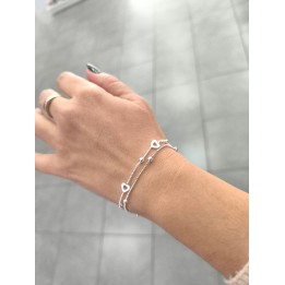 Pulsera Acero Blanco dijes corazon (apudi420)