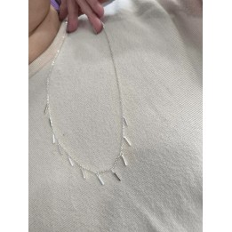 Collar Acero Blanco barritas (acadi146)