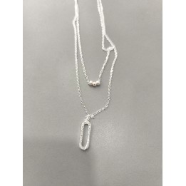 Collar Acero Blanco con dije (acadi510)