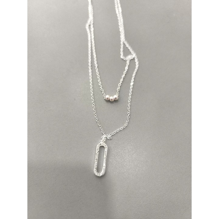Collar Acero Blanco con dije (acadi510)