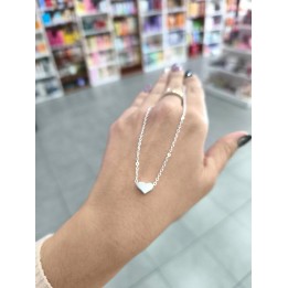 Collar Acero blanco dije corazon (acadi205)