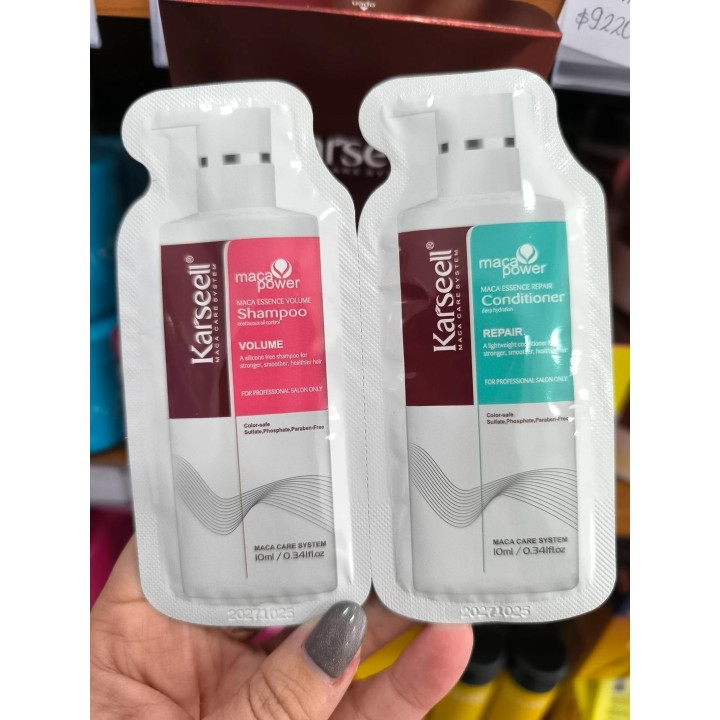 Sobre shampoo y acondicionador – Karseel 10ml