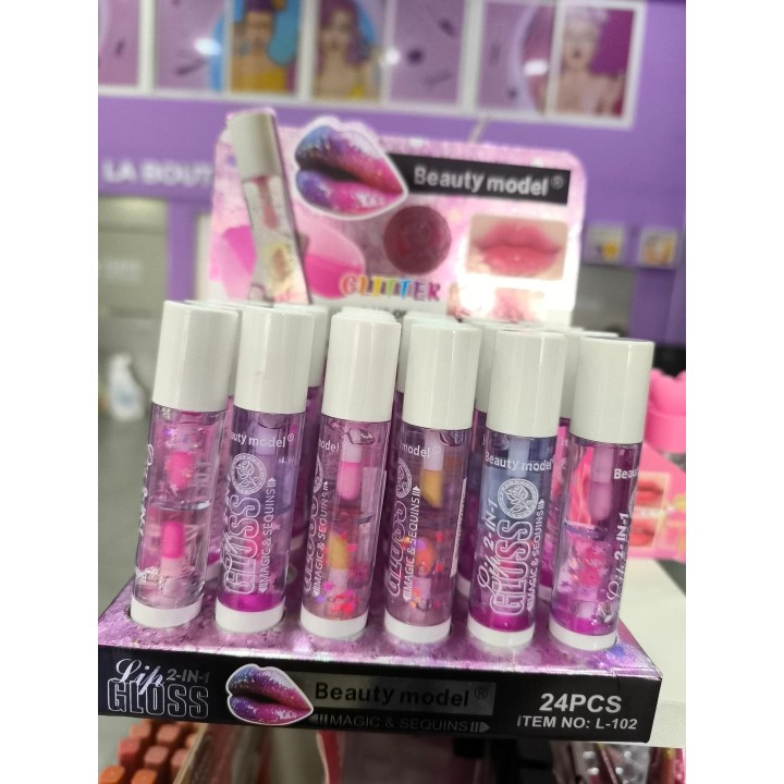 BM Lip Gloss 2 en 1 Beauty Model