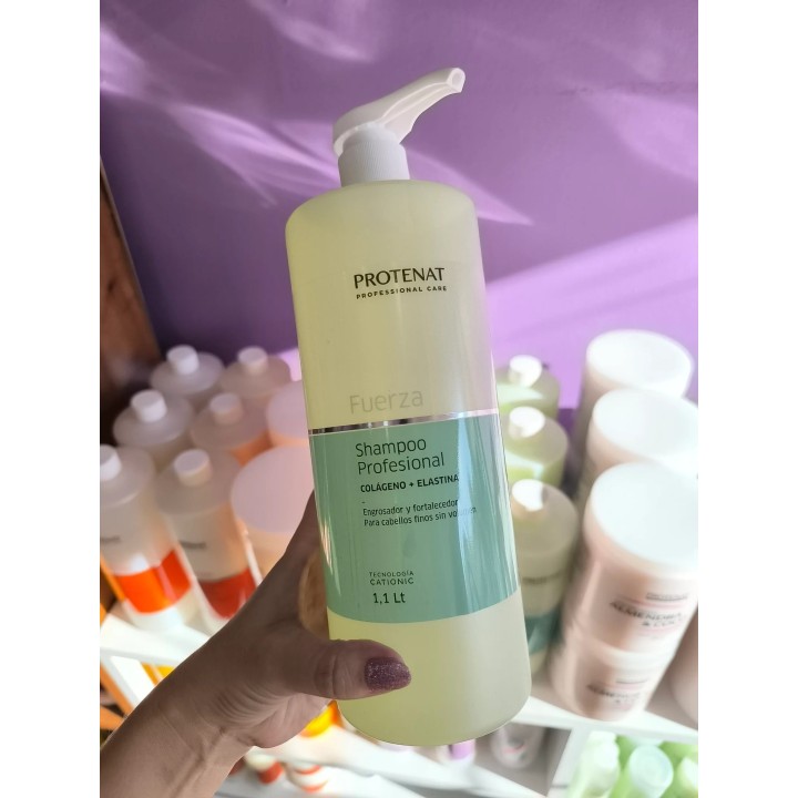Shampoo Fuerza con colageno y elastina. Protenat. 1.1litro