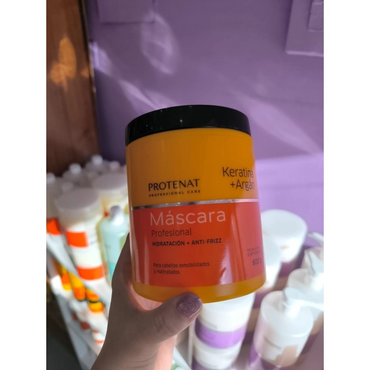 Mascara profesional Protenat. Con argan y keratina. 800 gramos