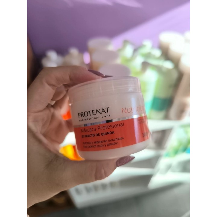 Mascara Profesional Protenat con extracto de quinoa. 200 g