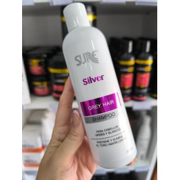 Shampoo Silver Sure. 300ml. Elimina el tono amarillento