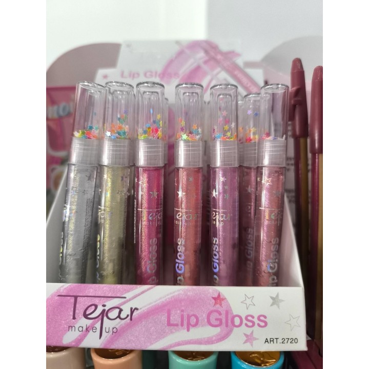 Lip Gloss labial con aplicador 5.5 ml Tejar (estrellitas en la tapa)