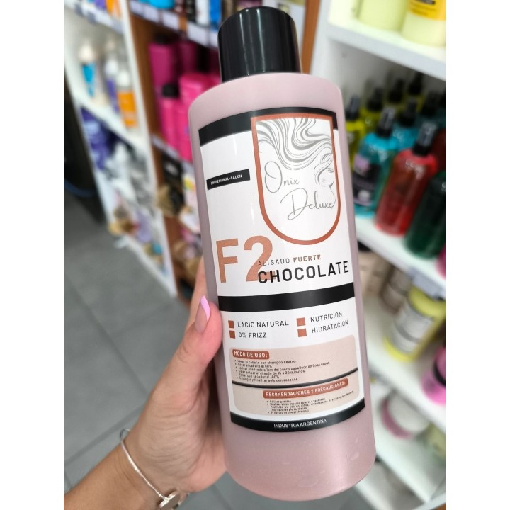 Alisado Fuerte Chocolate Onix. 1 litro