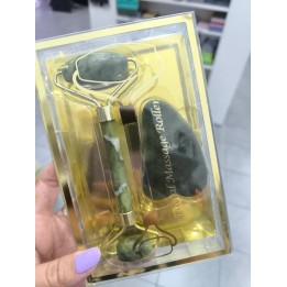 Kit Rodillo de Jade + Piedra Gua sha