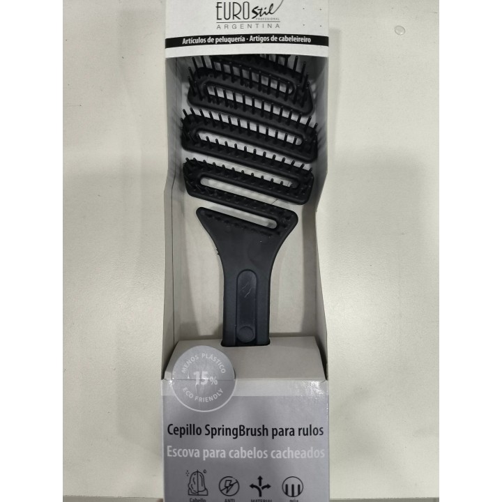 Cepillo flexible Spring Brush Negro. EuroStil. 50162/50