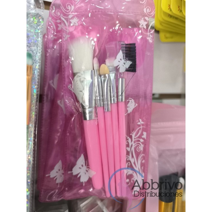 Brochas por 5 unidades rosa
