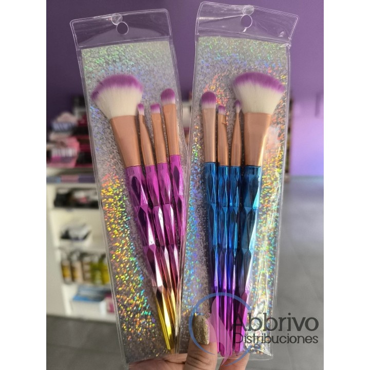 Set de brochas Unicornio x 4 unidades