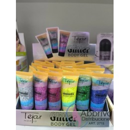 Glitter Body Gel en pomo. Diferentes colores 12 ml. Tejar.