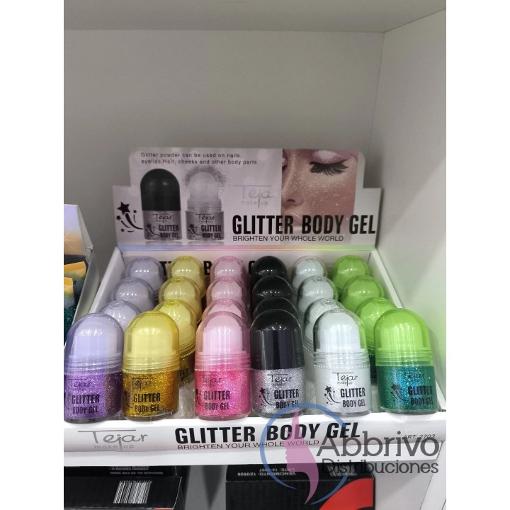 Glitter Body Gel a bolilla. Diferentes colores 22 ml. Tejar.
