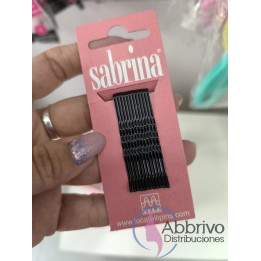 Invisibles negras Sabrina x 12 unidades. 59mm