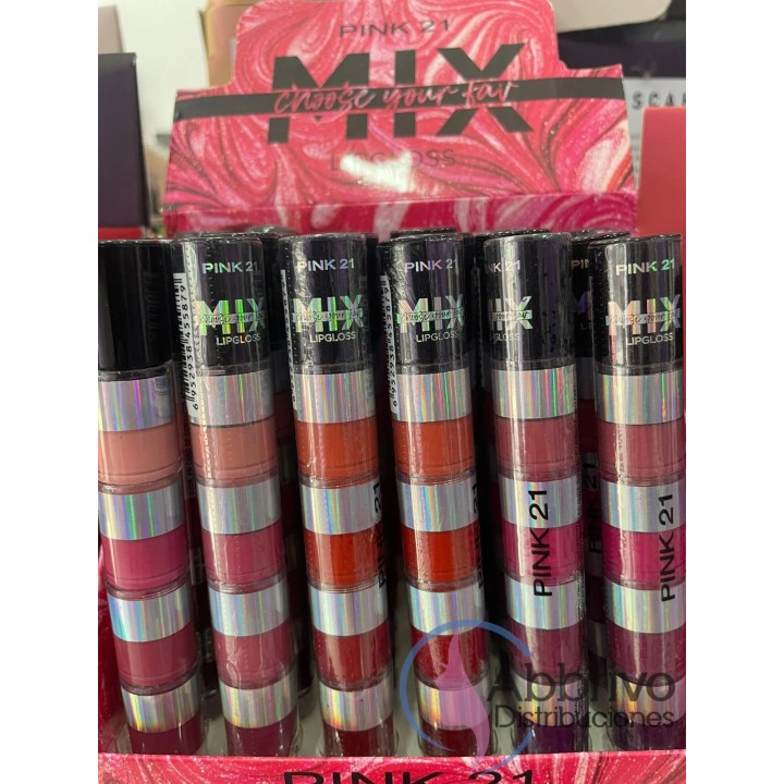 Labial x 4 tonos pink 21