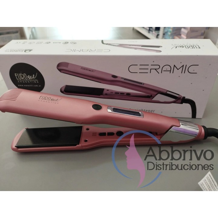 Plancha Profesional Ceramica y Turmalina Rosa. EuroStill. 06173/70