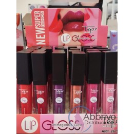 Labial de colores con brillo y aplicador