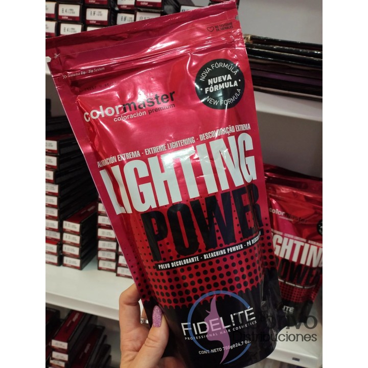 Polvo Decolorante Lighting power Colormaster Fidelite 700 gramos