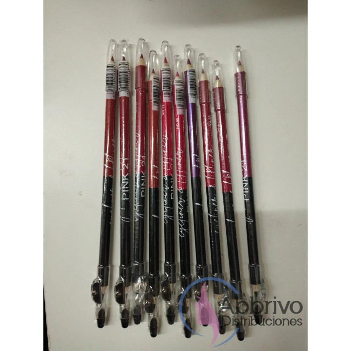 Lapiz Delineador Doble. Para ojos y labios. Pink 21