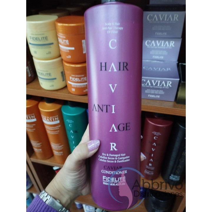 Acondicionador Caviar para cabellos secos y castigados. 900 ml. Fidelite