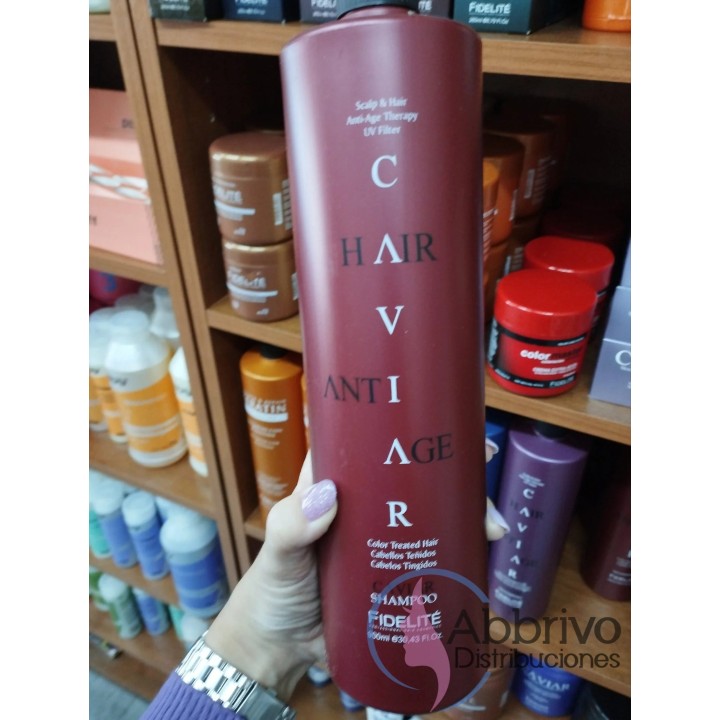 Shampoo Caviar para cabellos Teñidos. 900 ml. Fidelite