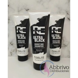 Shampoo Matizador Ultra Black para Gris Platino. 230 ml. Fidelite