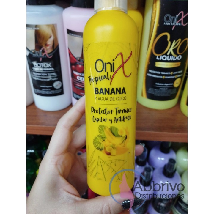 Protector Termico Capilar Antifrizz. Banana y Coco. 200 ml. Onix