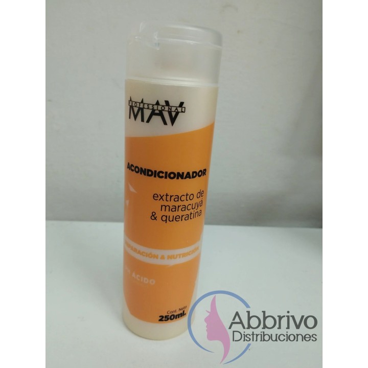 Acondicionador Keratina y Maracuya. Mav. 250 ml