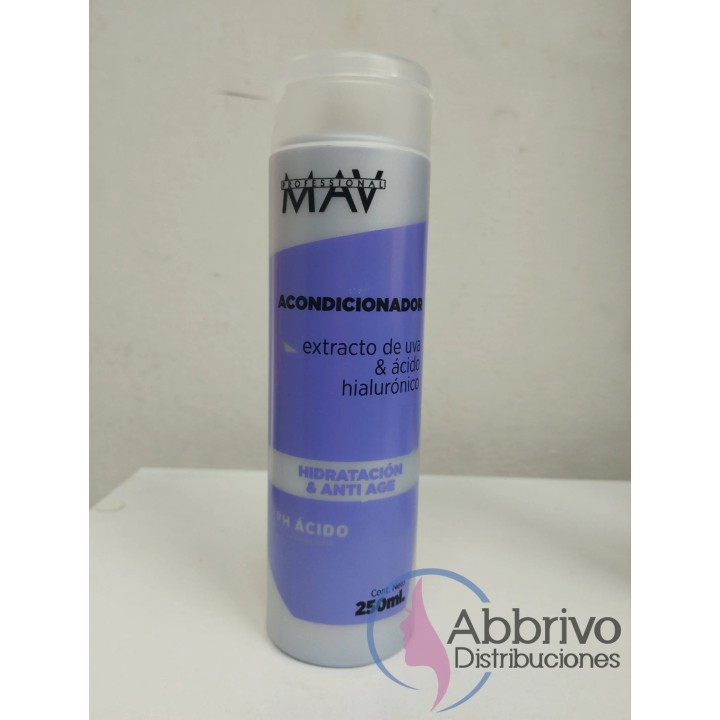Acondicionador de Uva y Acido Hialurónico. Mav. 250ml