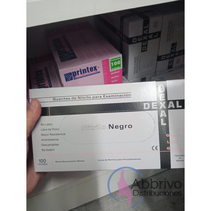 Caja de guantes de Nitrilo Negro o Rosa x 100 unidades