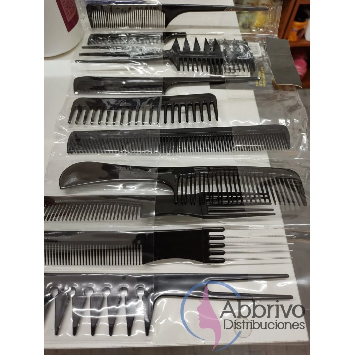 Set de peines profesionales x 10 (P1000) – Jessamy