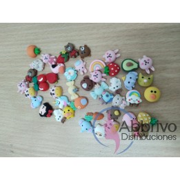 Strass de resina animales por unidad kawai