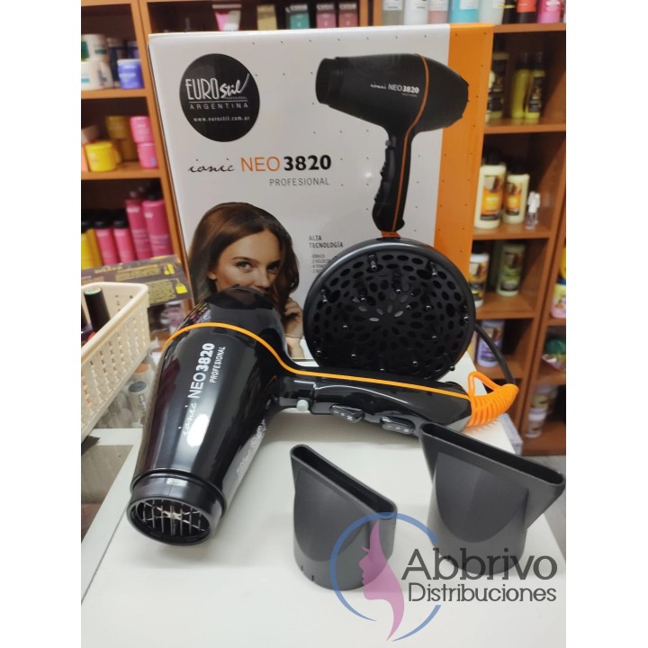 Secador Profesional Neo 3820 Iónico con turmalina  2000w – Eurostil
