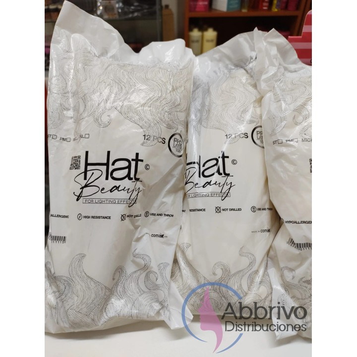 Docena de gorros de latex para reflejos claritos – Hat Beauty