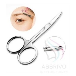 Tijera para cejas económica punta redondeada